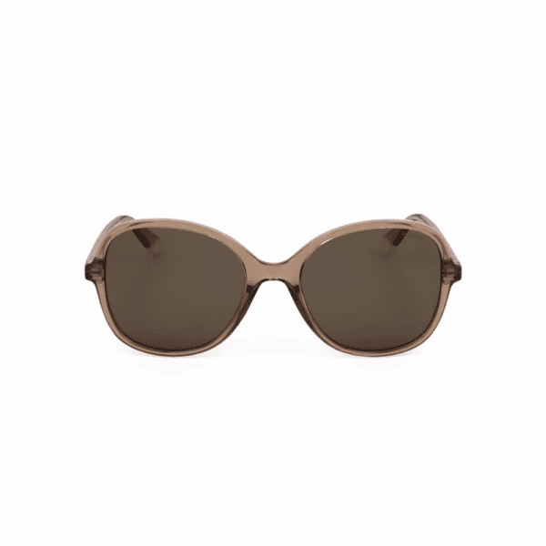 Polaroid Sonnenbrille PLD 4136/S-10A-54 für Damen, Schmetterlingsform mit braunen polarisierten Gläsern.