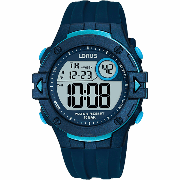 Unisex-Uhr Lorus R2325PX9 Sport Blau Marine mit grauem Zifferblatt