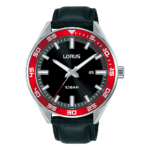 Lorus Herrenuhr RH941NX9 Classic Silberfarben mit schwarzem Zifferblatt