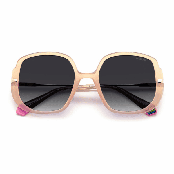 Polaroid Sonnenbrille PLD 6181/S 35J für Damen - Eckiges Design mit rauchgrauen polarisierten Gläsern