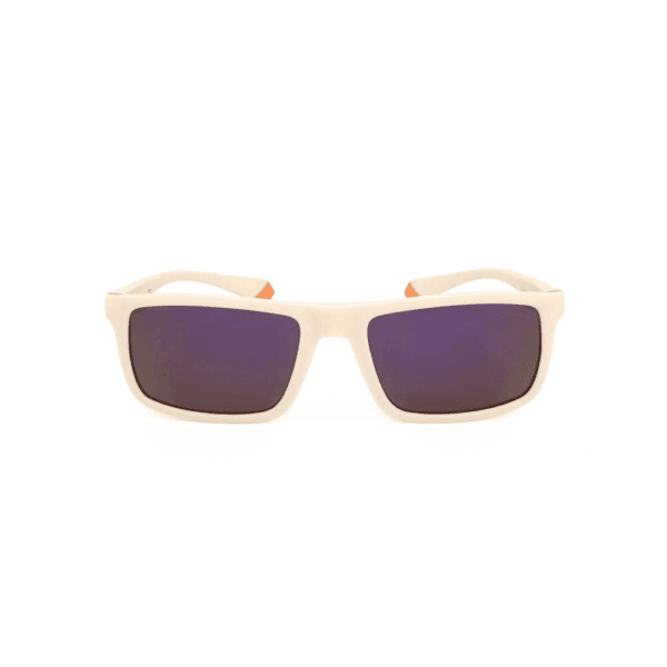 Polaroid Sonnenbrille PLD 2134/S-IXN-56 für Herren, rechteckig mit violett verspiegelten/polarisierten Gläsern.