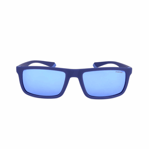 Polaroid Sonnenbrille PLD 2134/S-ZX9-56 für Herren, quadratisch mit blauer Spiegelbeschichtung / polarisierte Gläser
