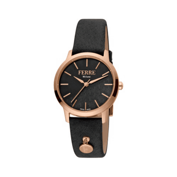 Uhr FM1L152L0131 Women Donna Sara Roségold mit schwarzem Zifferblatt Quarzwerk