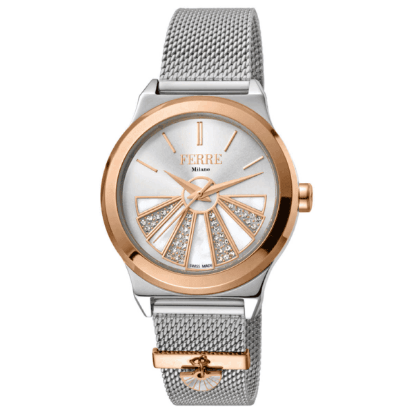 FM1L125M0091 Uhr FM1L125M0091 Damen Silver Tone mit Silver Tone/White Mop Zifferblatt Quarzwerk