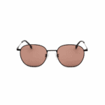 Hugo Boss Sonnenbrille BOSS 1220/F/S-TI7-53 für Herren, Phantos-Modell mit normalen braunen Gläsern, elegantes Design mit Edelstahlrahmen.