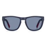 Tommy Hilfiger Sonnenbrille TJ 0002/S-FLL-54 Unisex, rechteckig mit blauen, einfarbigen Gläsern