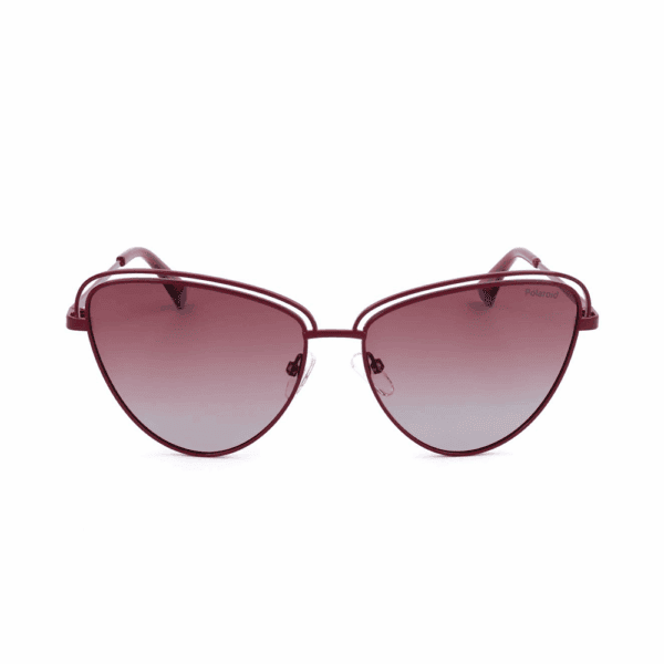Polaroid Sonnenbrille PLD 4094/S-LHF-57 Damen, Cat-Eye mit burgunderfarbenen Verlaufsgläsern, Verlauf/Polarisiert