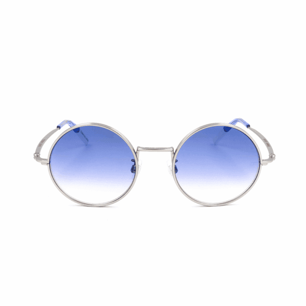 Tommy Hilfiger Sonnenbrille TJ 0043/S-CTL-52 UNISEX, RUND mit Mini-Spiegel-Gläsern in schattiertem Blau