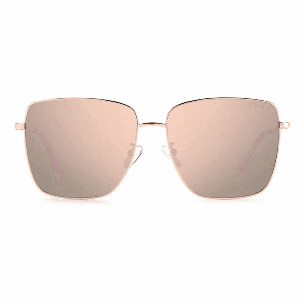 Polaroid Sonnenbrille PLD 6164/G/S DDB mit rosa polarisierten Gläsern für Damen, elegantes rechteckiges Design.