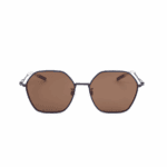 Tommy Hilfiger Sonnenbrille TJ 0070/F/S-FLL-55 Unisex, geometrisch mit normalen braunen Gläsern.