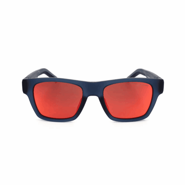 Tommy Hilfiger Sonnenbrille TH 1975/S-FLL-51 für Herren, quadratisch mit orangefarbenen Spiegelgläsern
