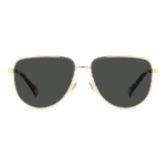 Polaroid Sonnenbrille PLD 6196/S/X J5G, Unisex, Aviator mit grünen polarisierten Gläsern, 56 mm