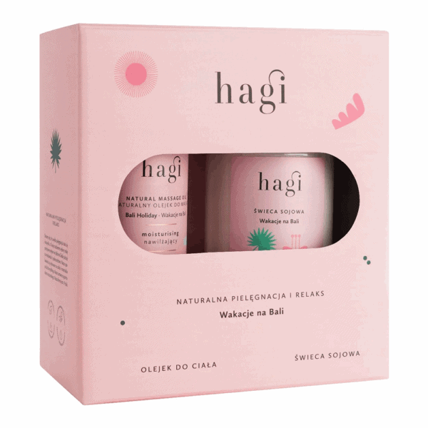 Bali Entspannungsset: Duftkerze aus Sojawachs 215 ml und Körpermassageöl 100 ml