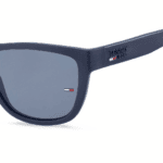 Tommy Hilfiger Sonnenbrille TJ 0002/S-FLL-54 Unisex, rechteckig mit blauen, einfarbigen Gläsern – Bild 2