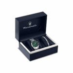 Maserati Uhr R8853151017 Attrazione mit smaragdgrünem Zifferblatt und Armband aus Edelstahl – Bild 2