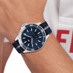 Herrenuhr Tommy Hilfiger 1792011 Logan, silberfarben mit blauem Zifferblatt, Miyota 2036 Quarzwerk – Bild 2