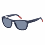 Tommy Hilfiger Sonnenbrille TJ 0002/S-FLL-54 Unisex, rechteckig mit blauen, einfarbigen Gläsern – Bild 3
