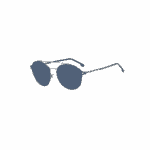 Hugo Boss Sonnenbrille BOSS 1179/S-KU0-54 für Herren, runde Rahmen mit soliden blauen Gläsern, 100% UV-Schutz. – Bild 3