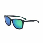 Hugo Boss Sonnenbrille BOSS 1140/F/S-SE8-56 für Herren, Quadratisch, Blaue-Grüne Gläser, Mattgraues Vollrandgestell – Bild 3