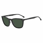 Hugo Boss Sonnenbrille BOSS 1290/F/SK-003-56 für Herren, schwarzes quadratisches Gestell mit soliden grünen Gläsern, 100% UV-Schutz – Bild 3